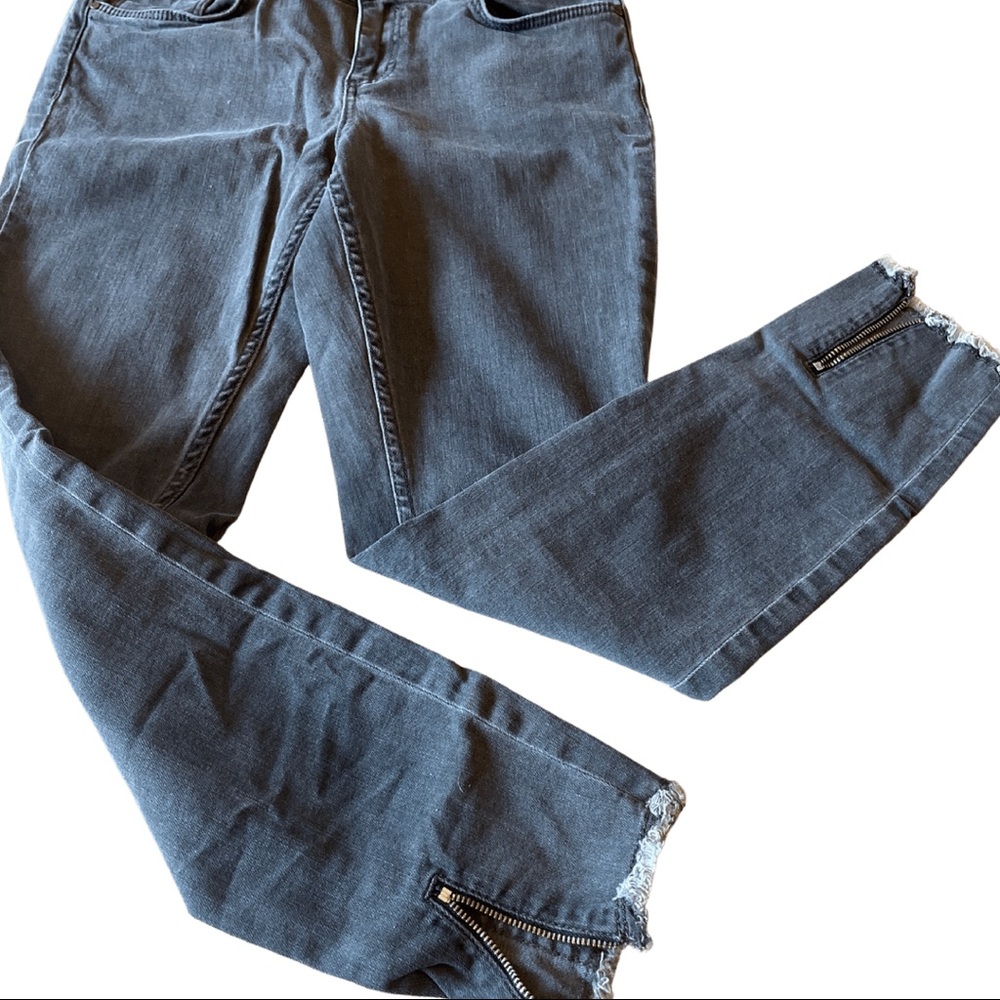 Black ASOS ankle zipper Jeans